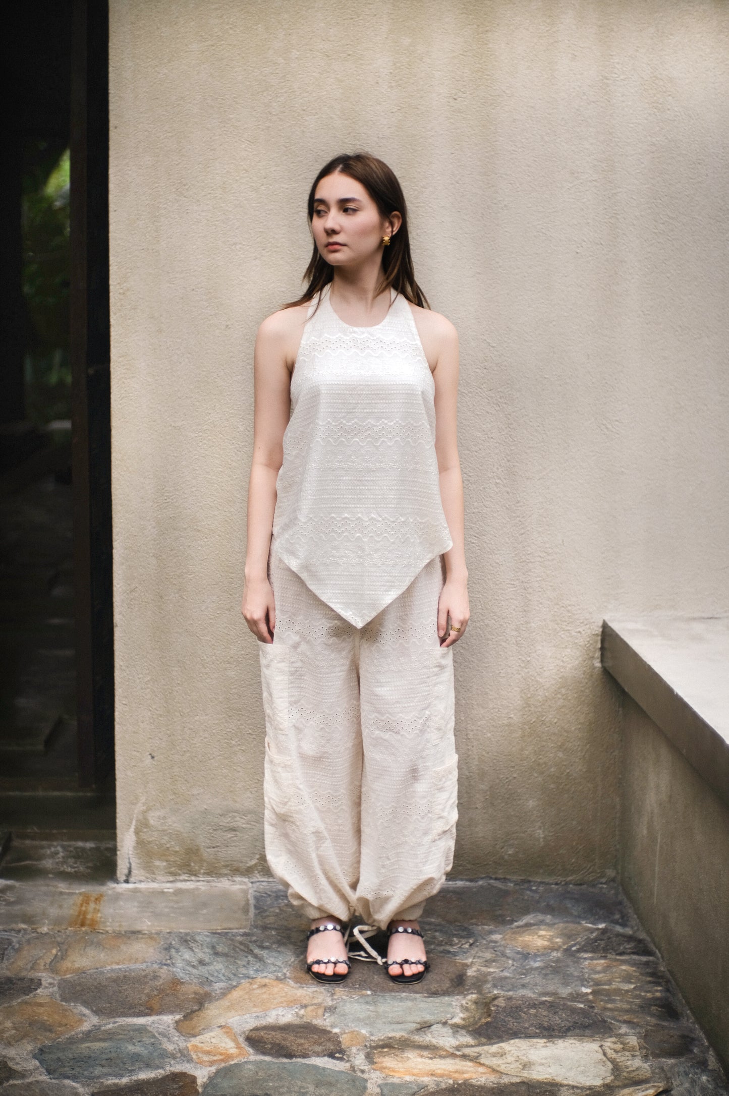 The All-Around Halter Top // Limited Off White Eyelet (For Pre-order)