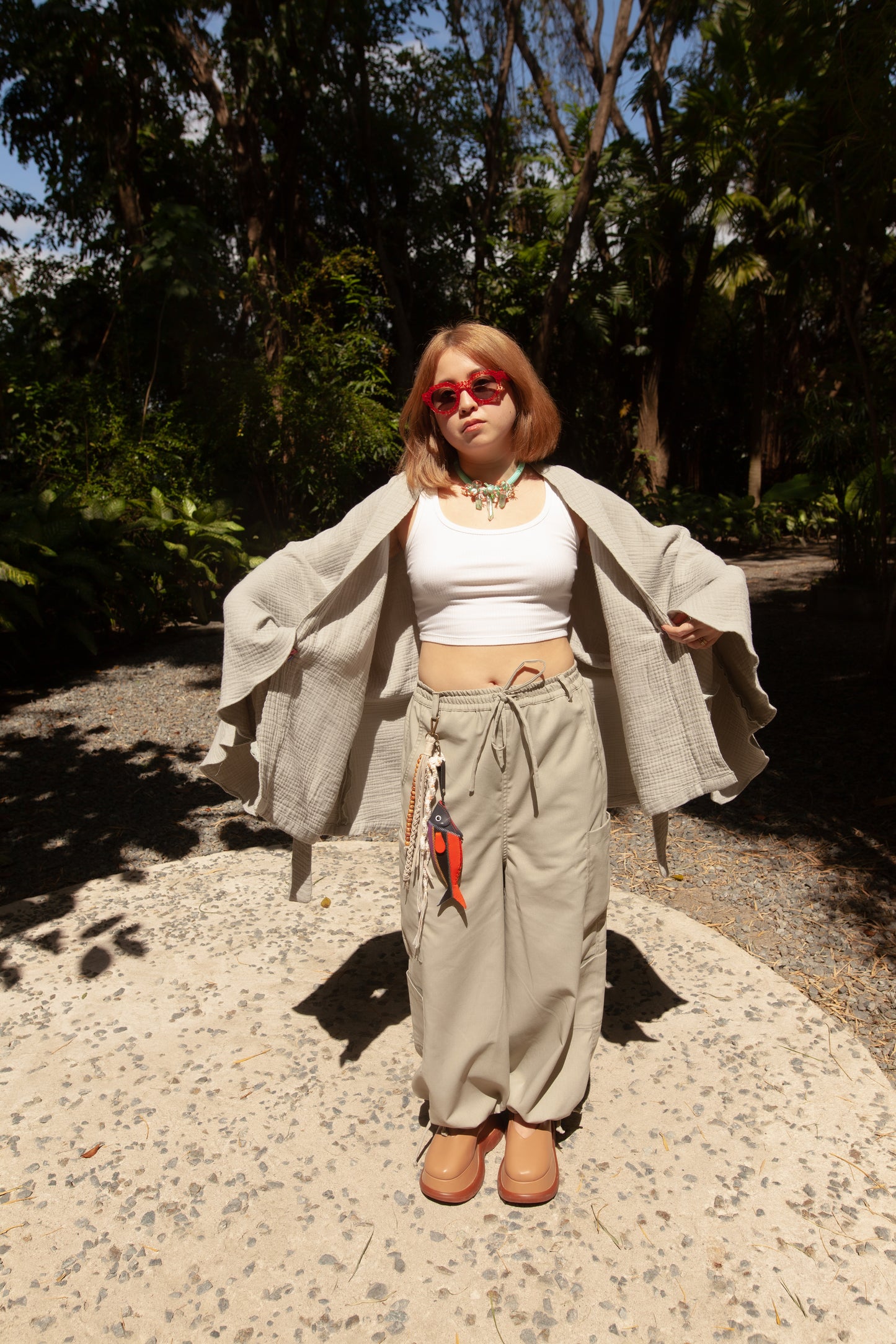 The Wide Leg Utility Pant // Sage Grey