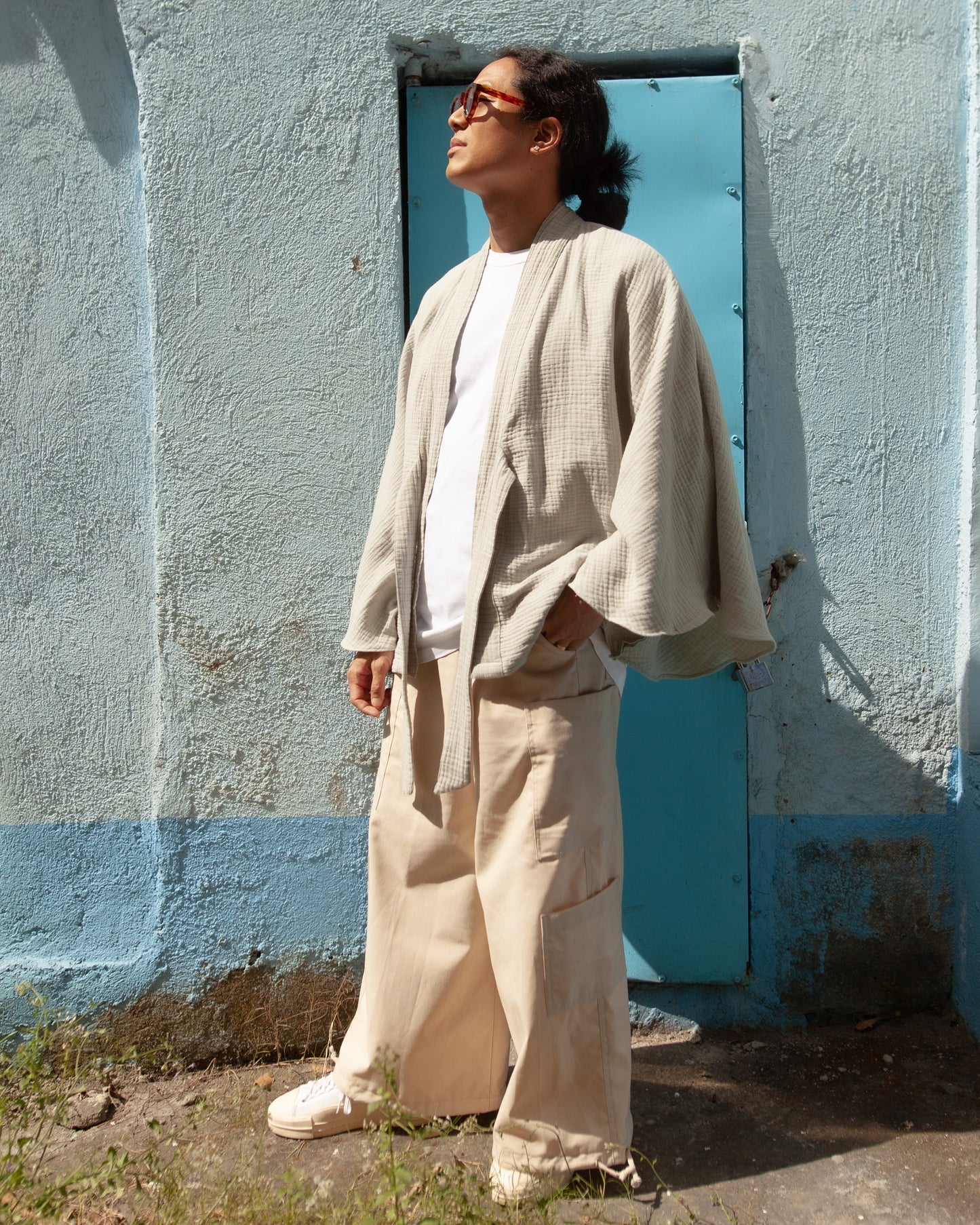 The Wide Leg Utility Pant // Sand