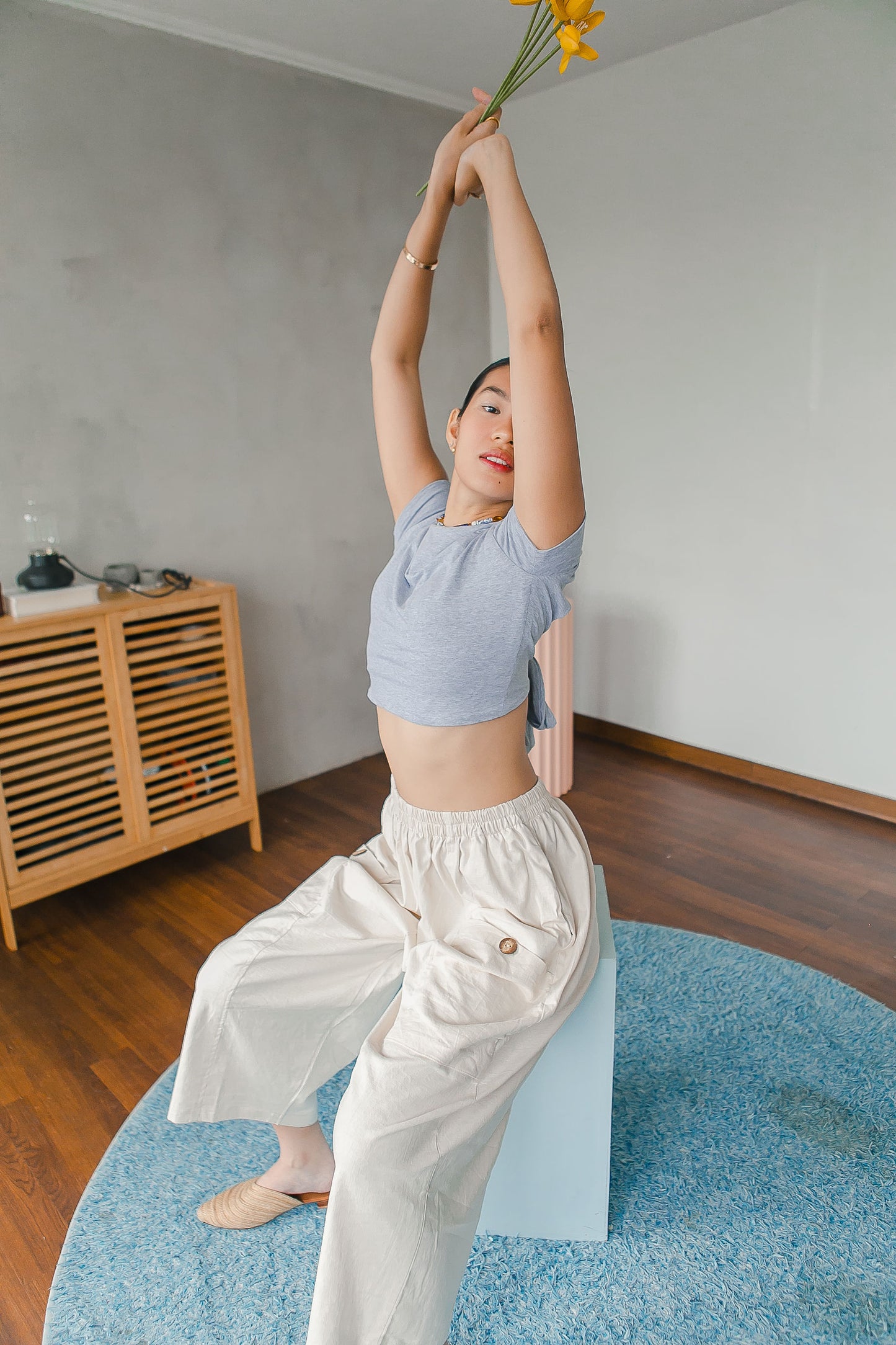 The Cut-Out Baby Tee // Grey