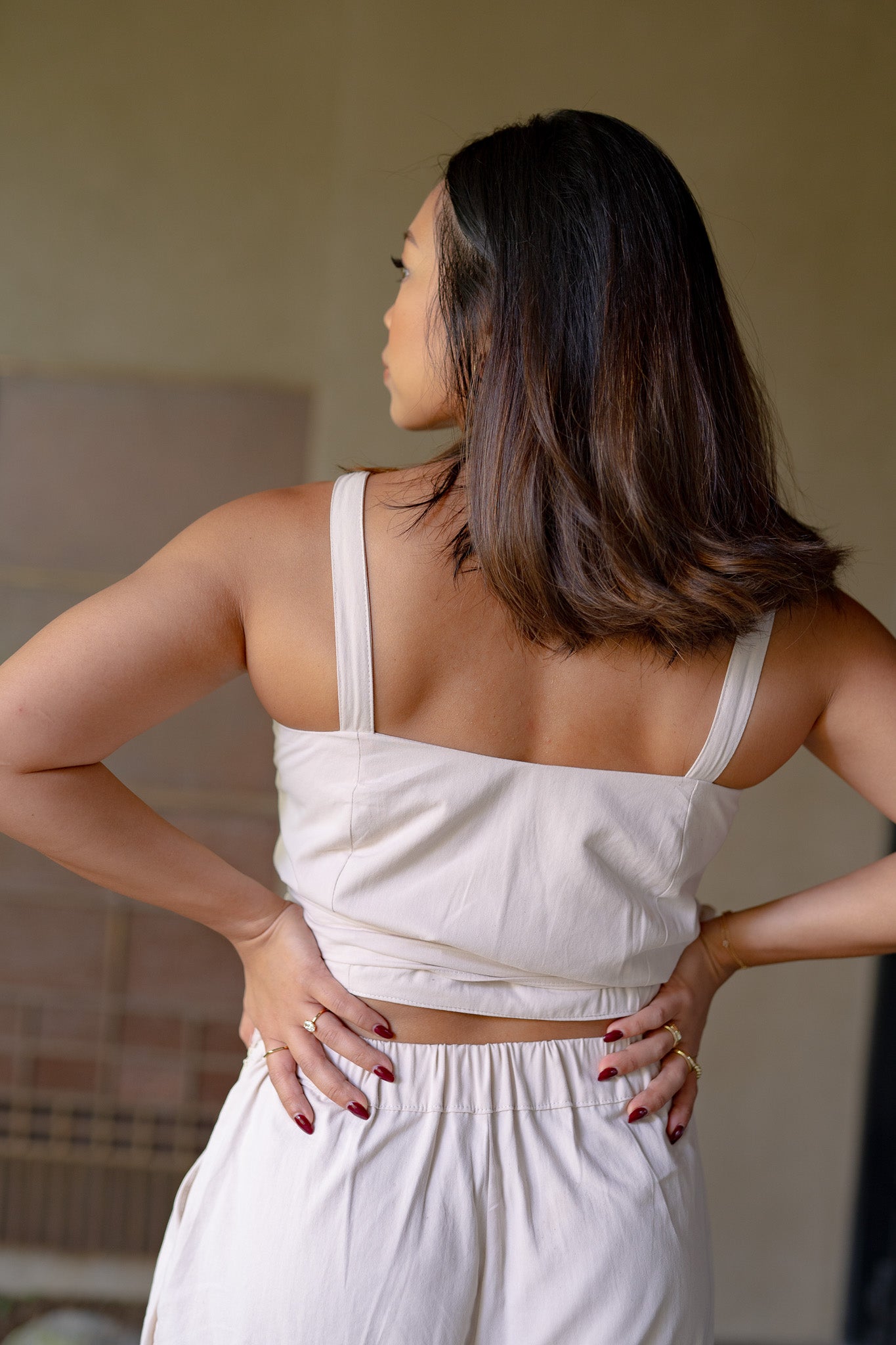 The Versatile Wrap Top // Cream