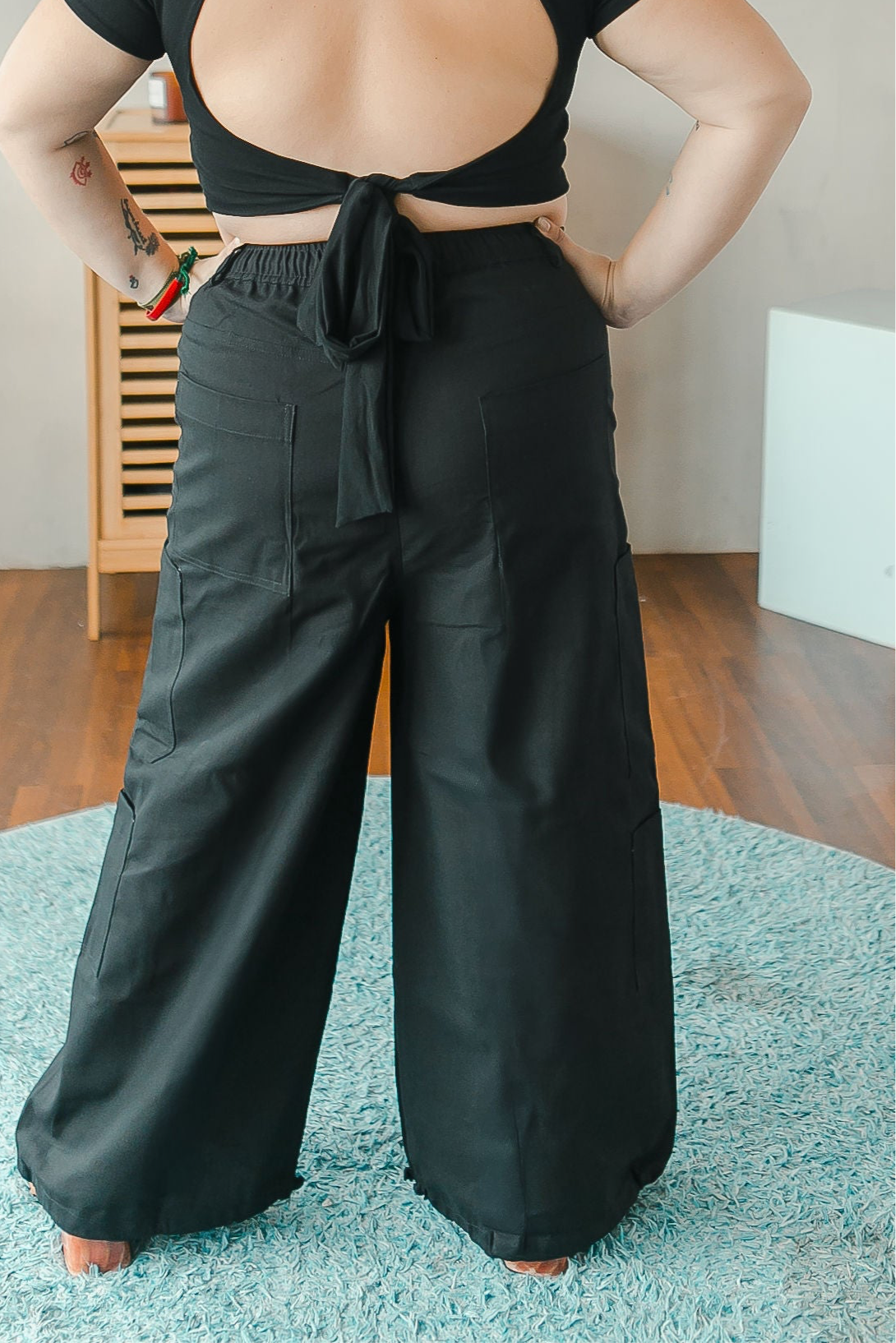 The Wide Leg Utility Pant // Black