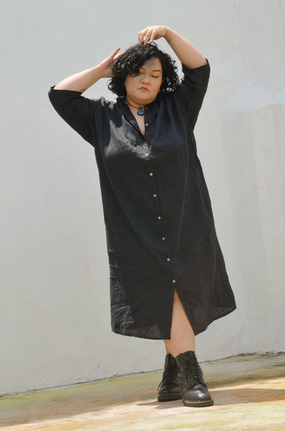 The All Day Button Down Dress // Black