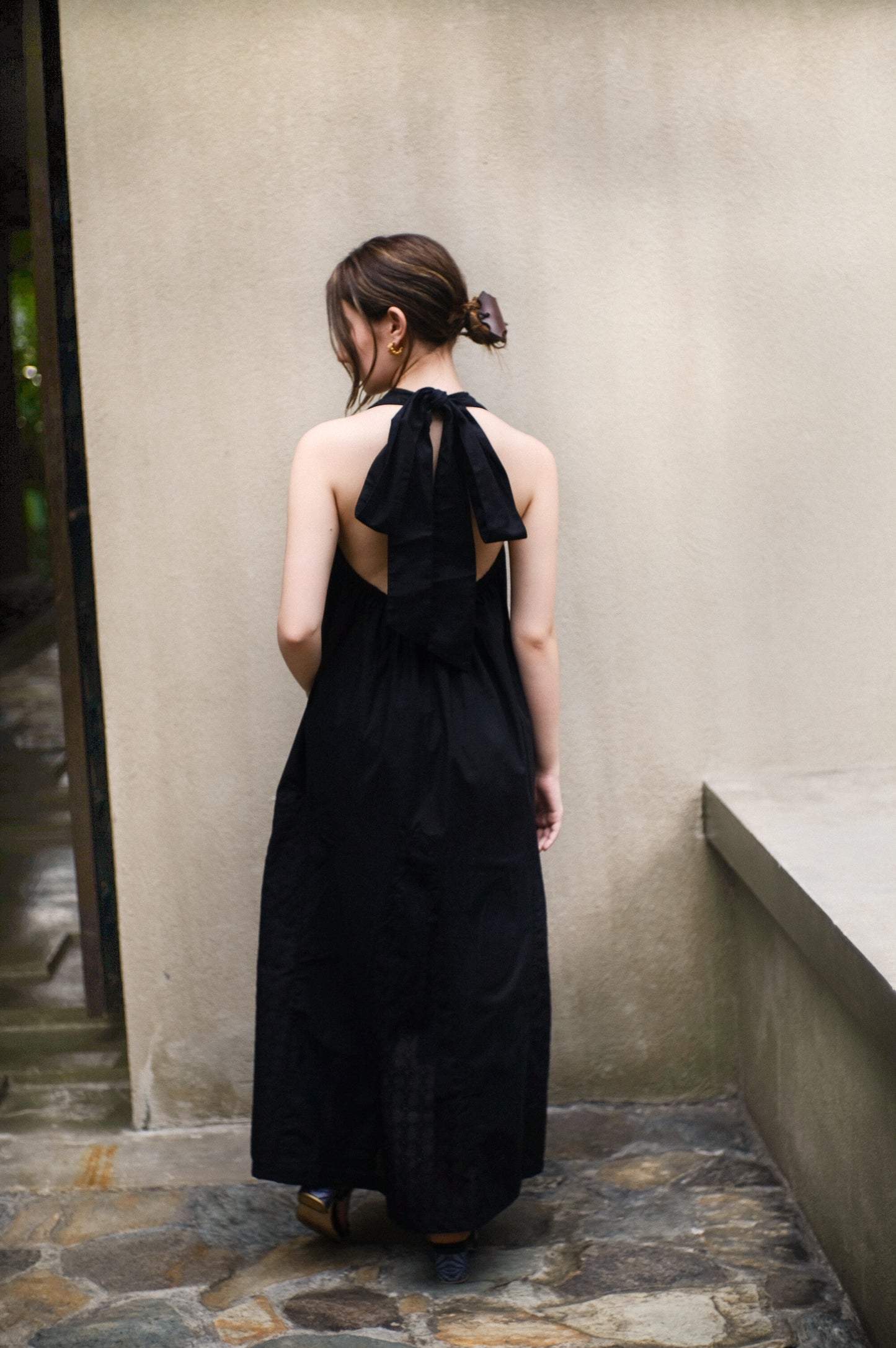 The All Around Midi Dress // Black/Black Eyelet (For Pre-order)