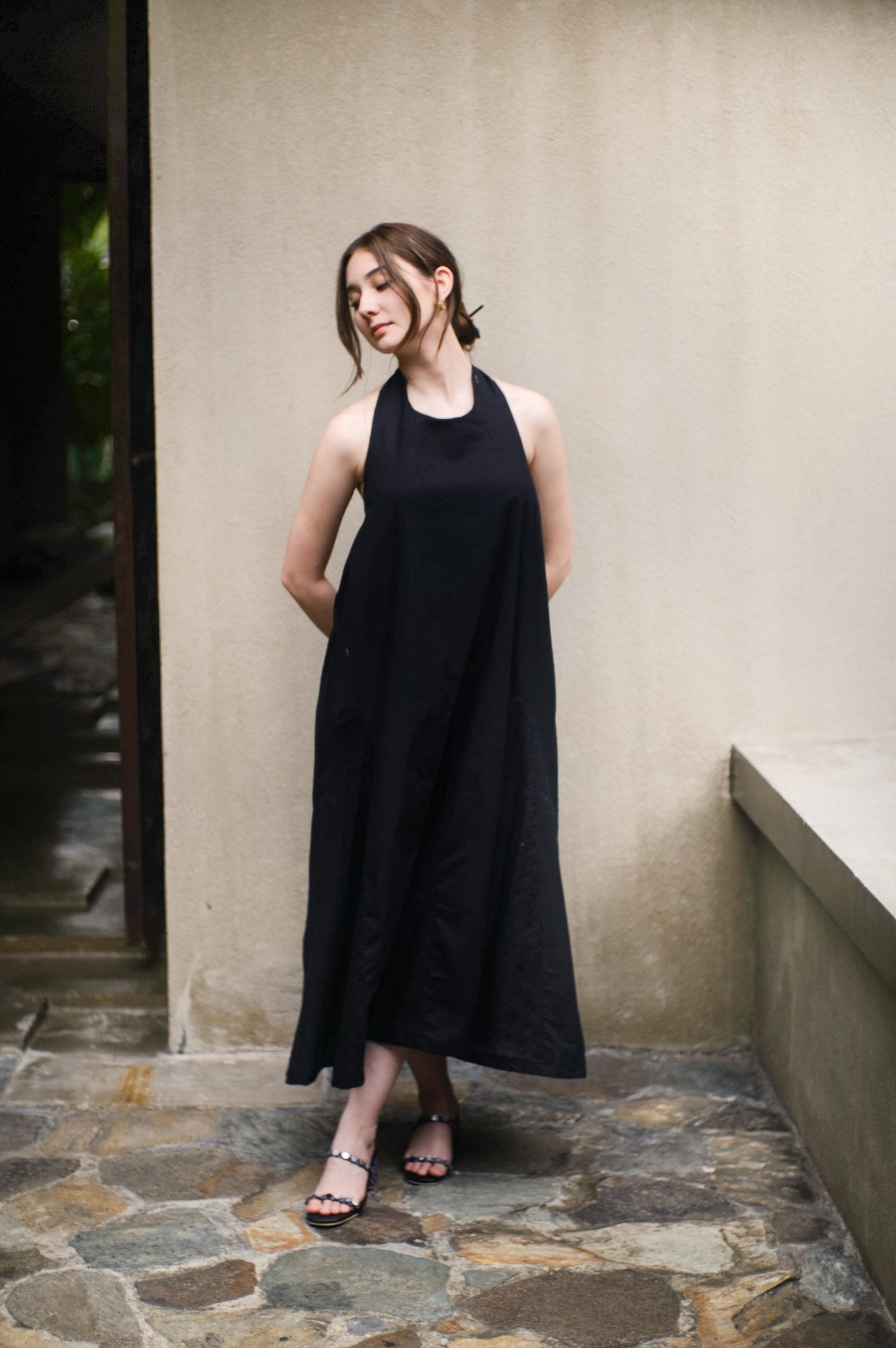 The All Around Midi Dress // Black/Black Eyelet (For Pre-order)