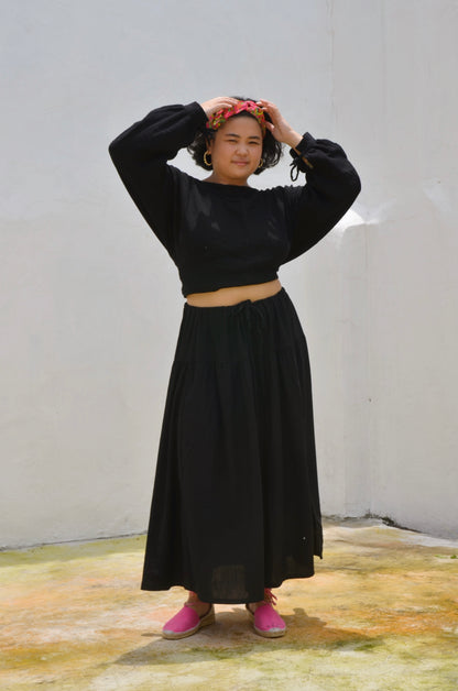 The Everywhere Maxi Skirt // Black