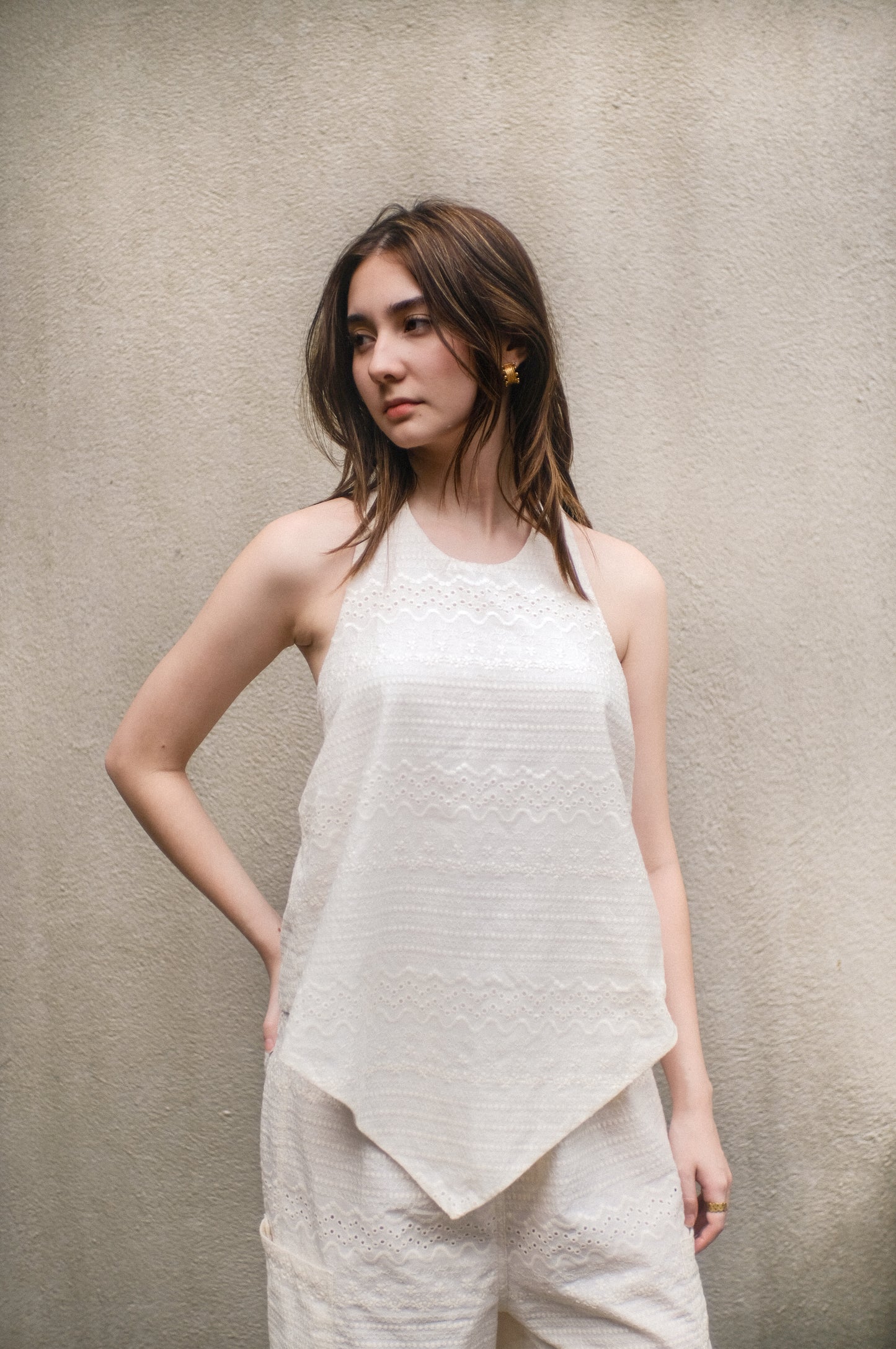 The All-Around Halter Top // Limited Off White Eyelet (For Pre-order)