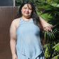 The All-Around Halter Top // Textured Blue