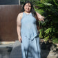 The All-Around Maxi Skirt // Textured Blue