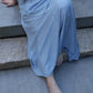 The All-Around Maxi Skirt // Textured Blue