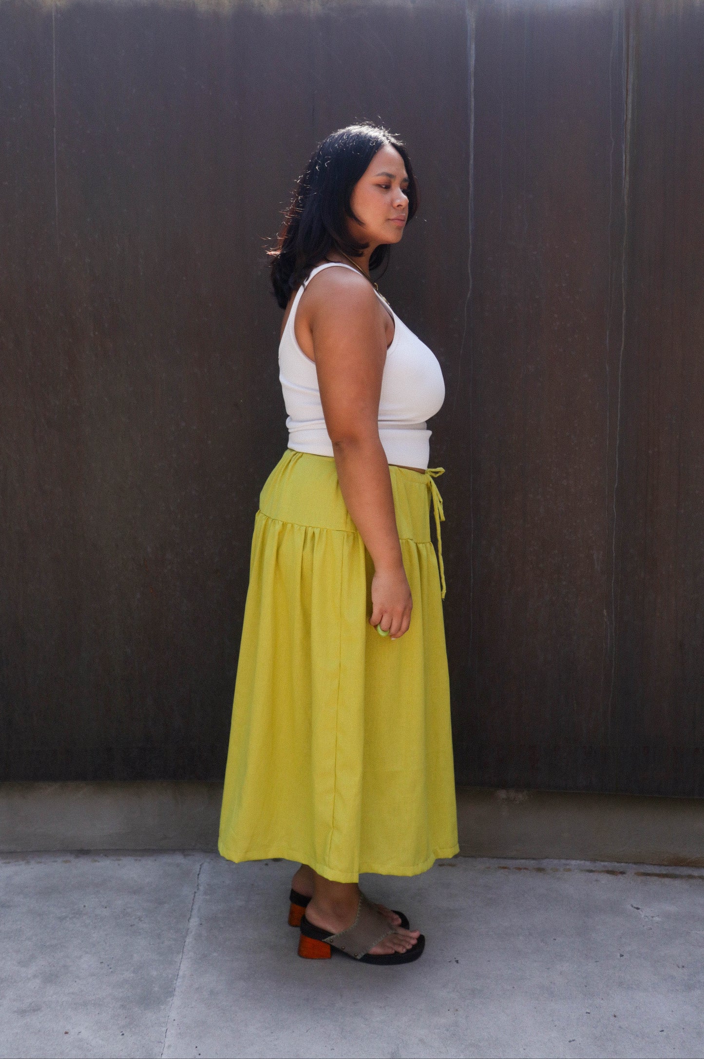 The Everywhere Maxi Skirt 2.0 // Chartreuse