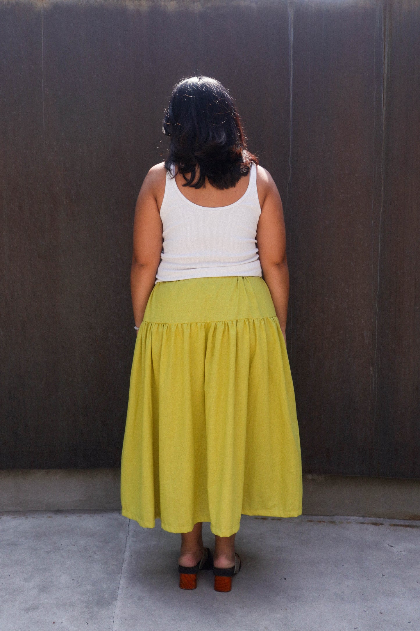 The Everywhere Maxi Skirt 2.0 // Chartreuse