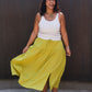 The Everywhere Maxi Skirt 2.0 // Chartreuse