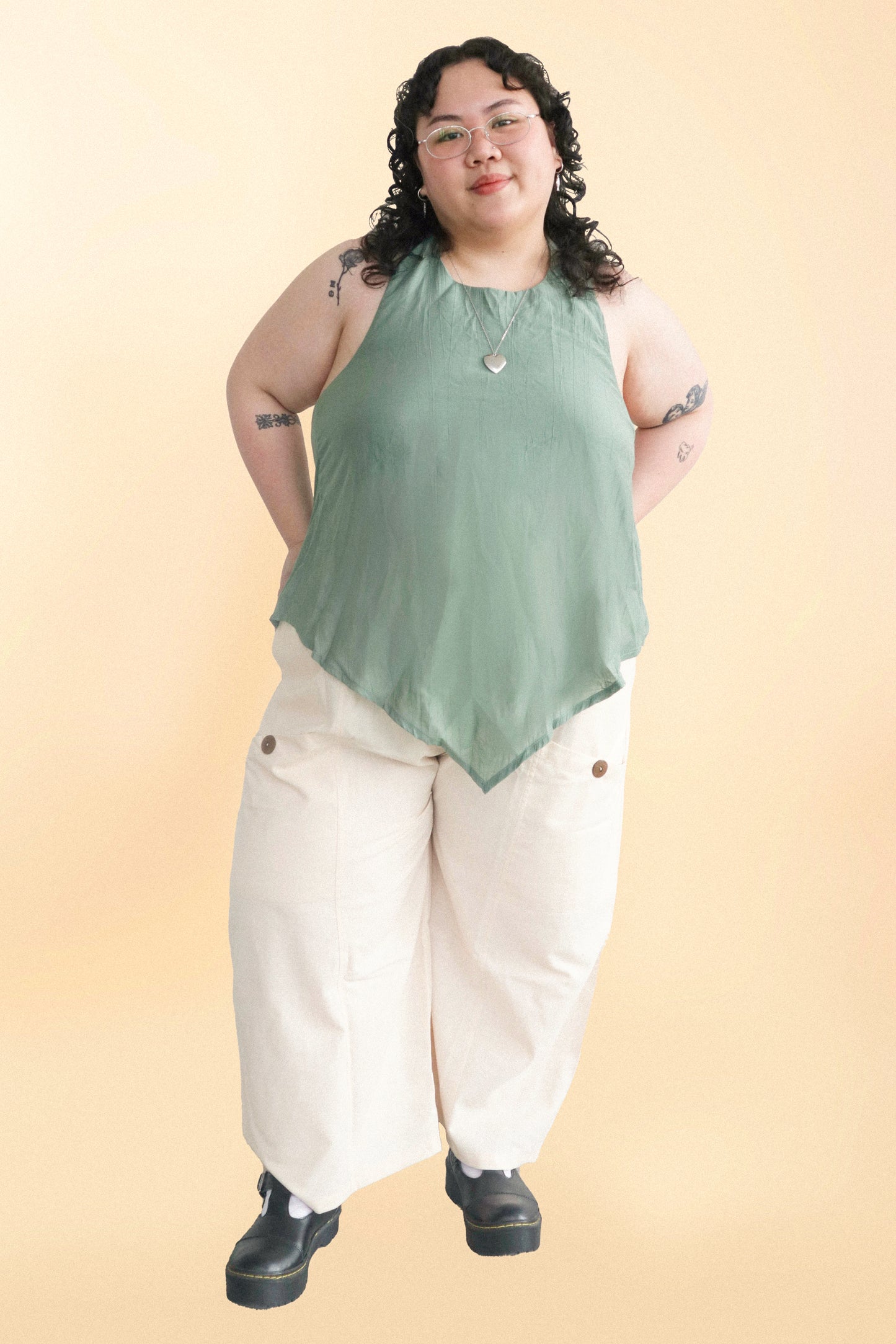 The Linen Barrel Pant 2.0 // Cream