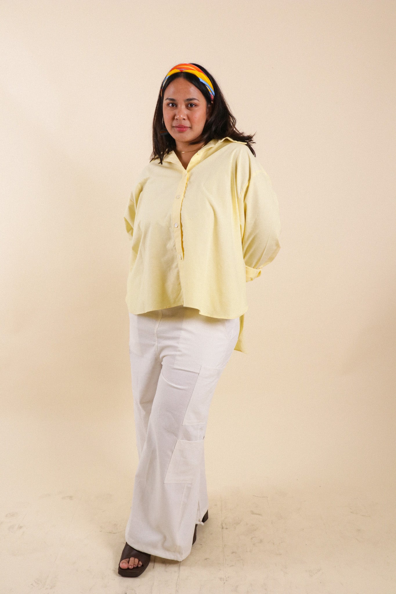 The Relaxed Button Down in (Chambray)  // Butter Yellow