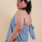 The All-Around Halter Top // Textured Blue