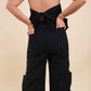 The Wide Leg Utility Pant // Black Eyelet (Limited)