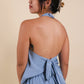 The All-Around Halter Top // Textured Blue