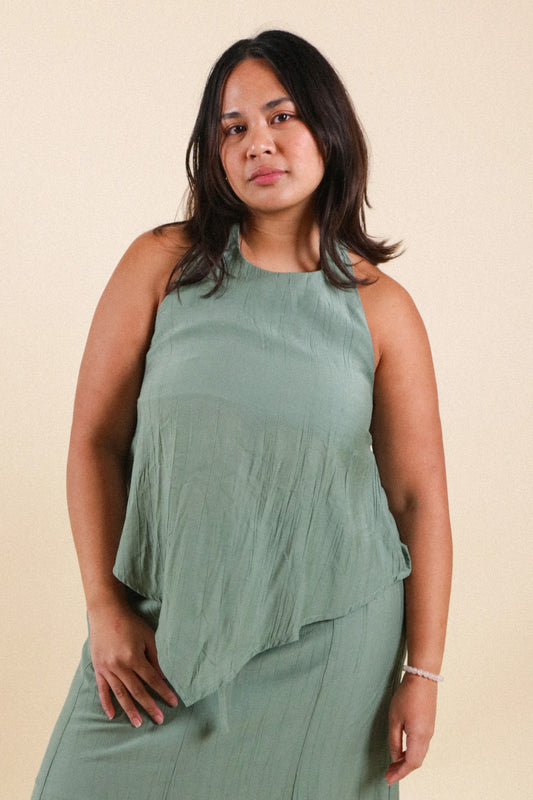 The All-Around Halter Top // Textured Jade