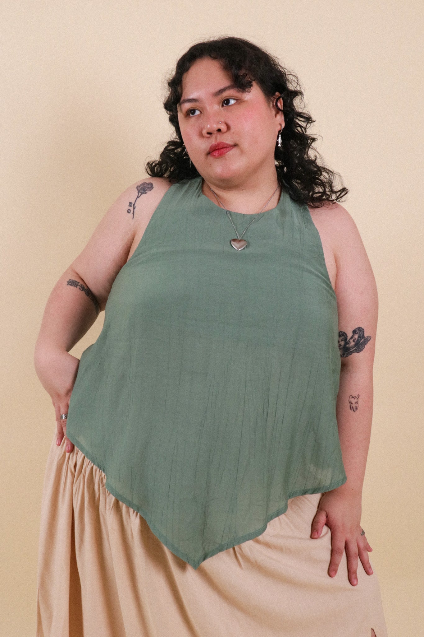 The All-Around Halter Top // Textured Jade