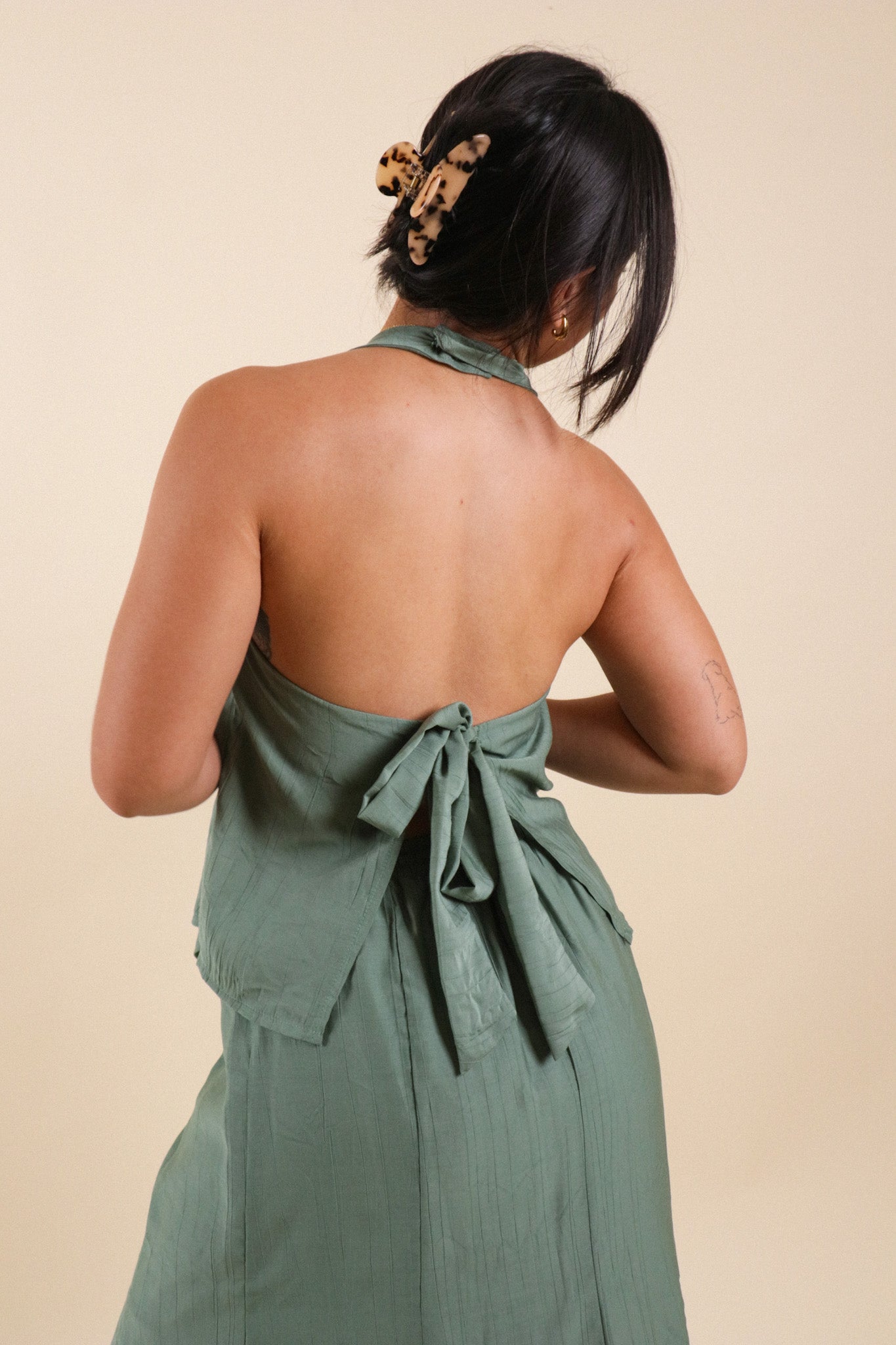 The All-Around Halter Top // Textured Jade
