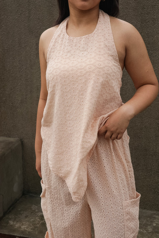 The All-Around Halter Top // Limited Blush Eyelet