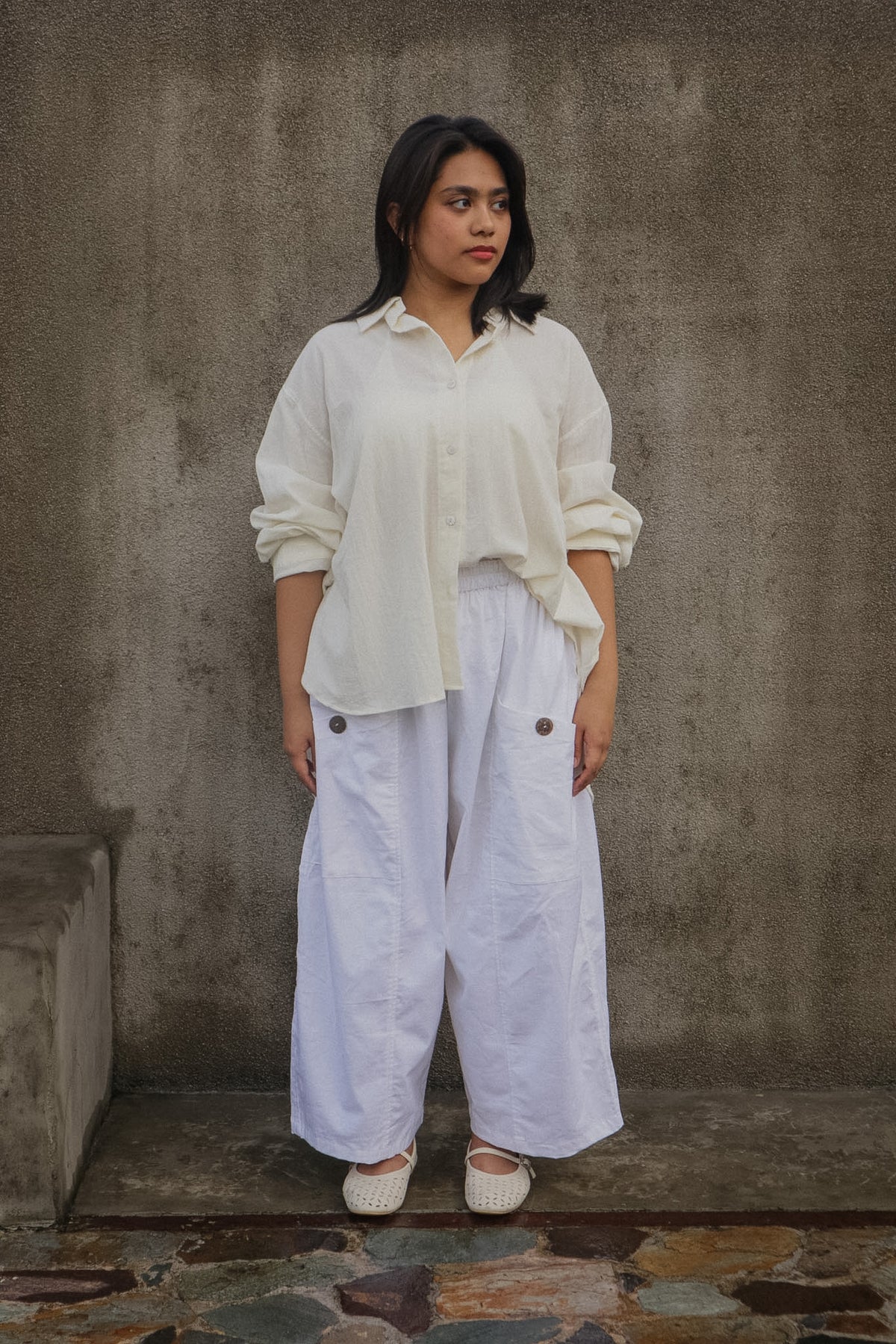 The Relaxed Button Down // Cream
