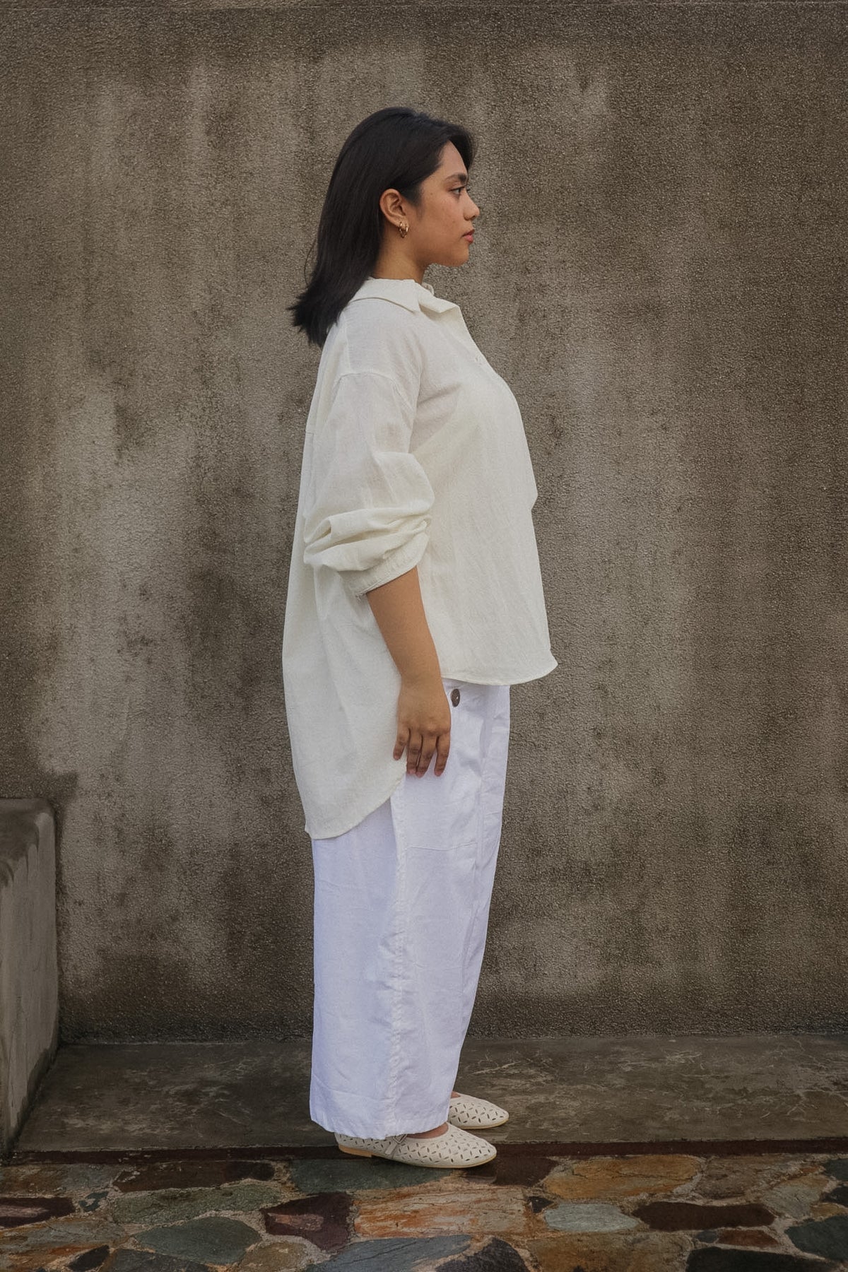 The Relaxed Button Down // Cream