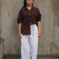 The Relaxed Button Down // Chocolate