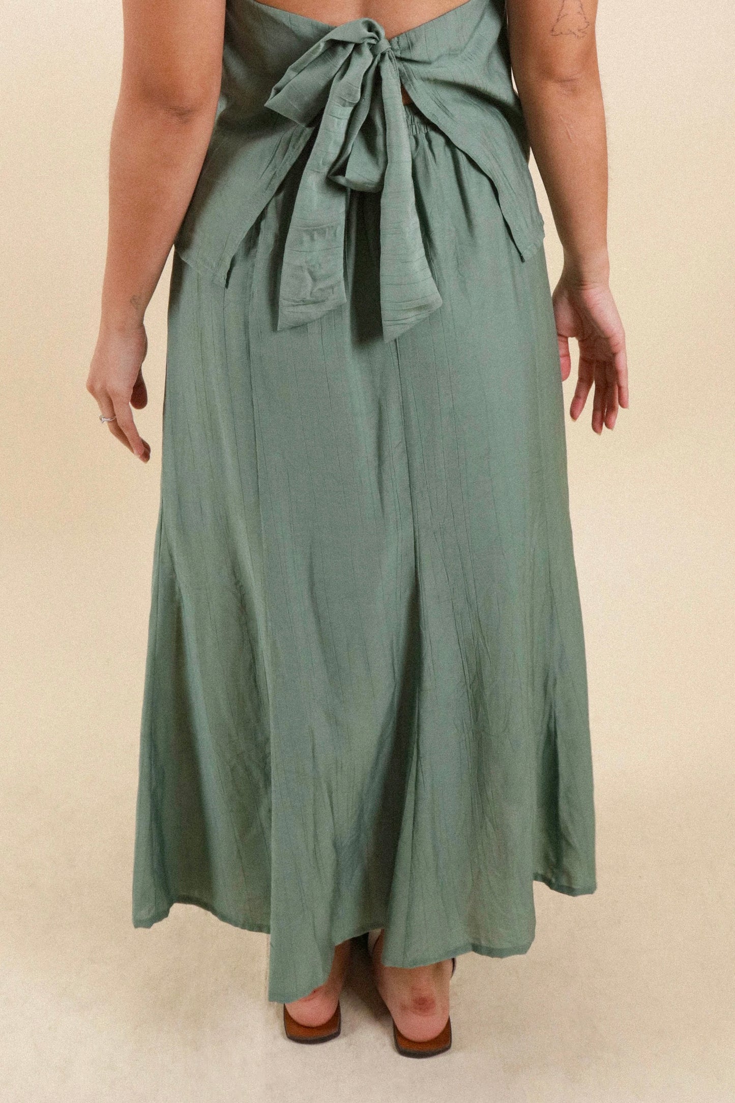 The All-Around Maxi Skirt // Textured Jade